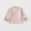 Korean Girls' Lightweight Feather Jacket & Long Sleeve Base Layer with Long Pants - Autumn/Winter Toddler Three-Piece Set