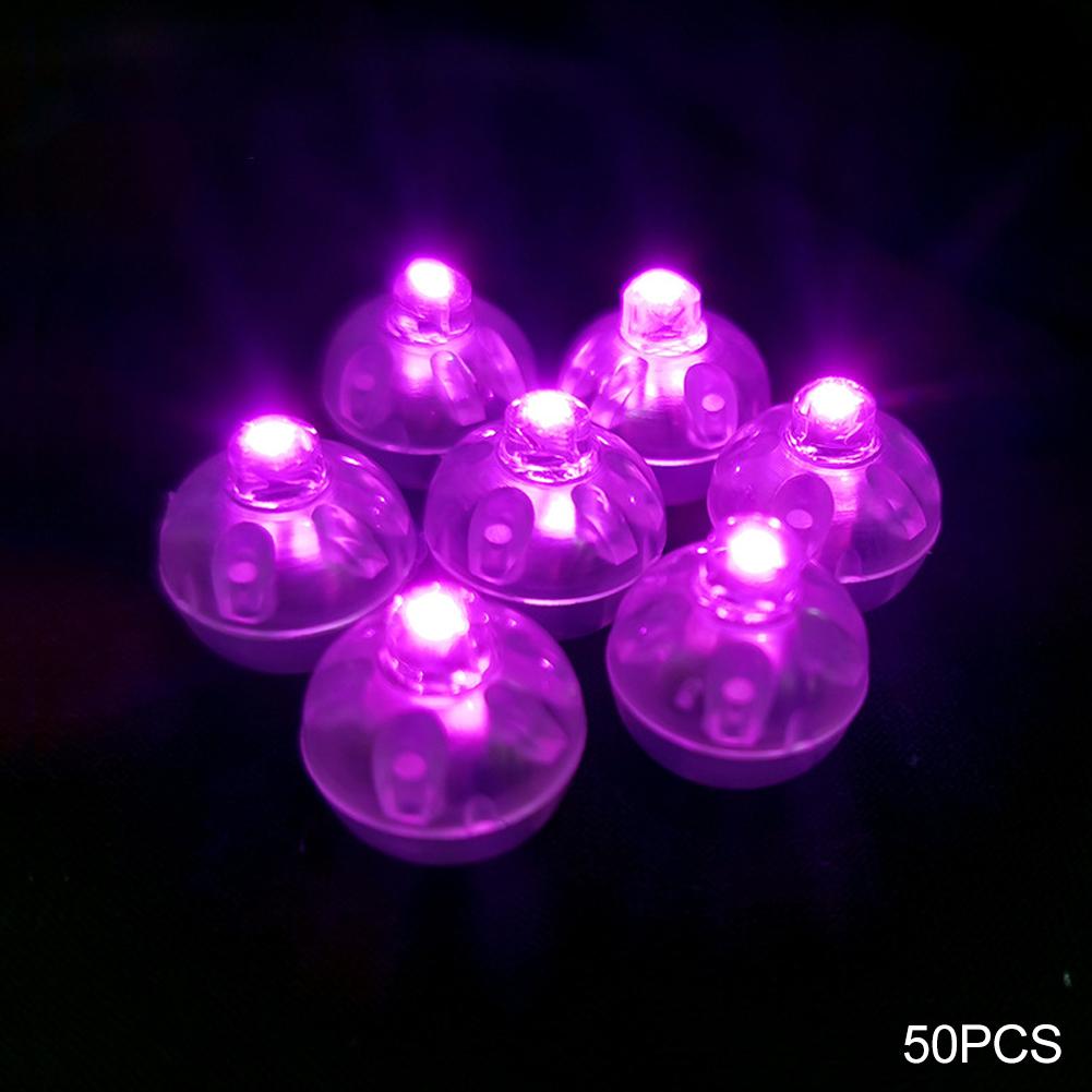 50pcs Round Balloon Lights LED Flash Colorful Luminous Lamps Mini Tumbler Ball Light For Christmas Wedding Party Decoration