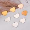 Wholesale 5pcs/lot Polished Stainless Steel Heart Tags Charms for DIY Jewelry Making Personalized name logo disc