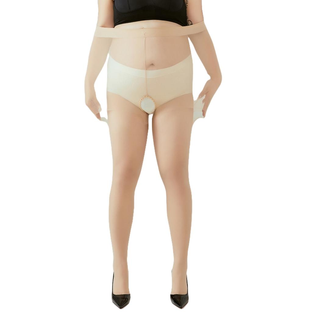 15D Plus Size Women Stretch Panty-Hose Xxxxl White High Waist Tights Oversized Thin Large Black Stockings Pantyhose Leggings 5Xl