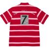 Supreme Cursive Polo Red Stripe