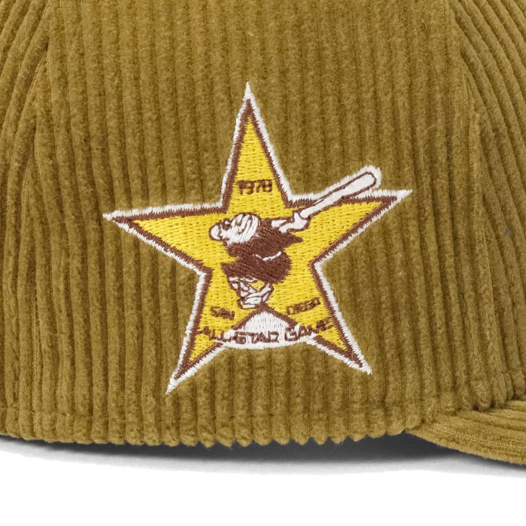 New Era LP 59FIFTY Cap MLB San Diego Padres Corduroy Side Patch ONSPOTZ Exclusive, Low Profile, 7 1/8 (SD Khaki Beige)