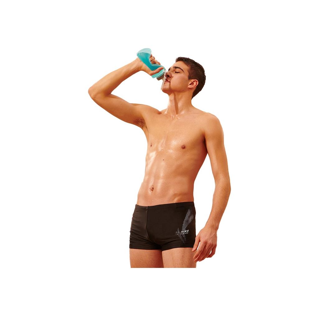 Li Ning Comfortable Beach Resort Hot Spring Swimming Pool Leisure Professional Competitive Swim Trunks Unisex swim trunks Black LNKW027-1
