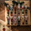 Indoor Christmas Tree Trim 48Pcs Nutcracker Wooden Ornaments, Classic Soldier Hanging Decorations, Vintage Durable Xmas Wood for Holiday Decor