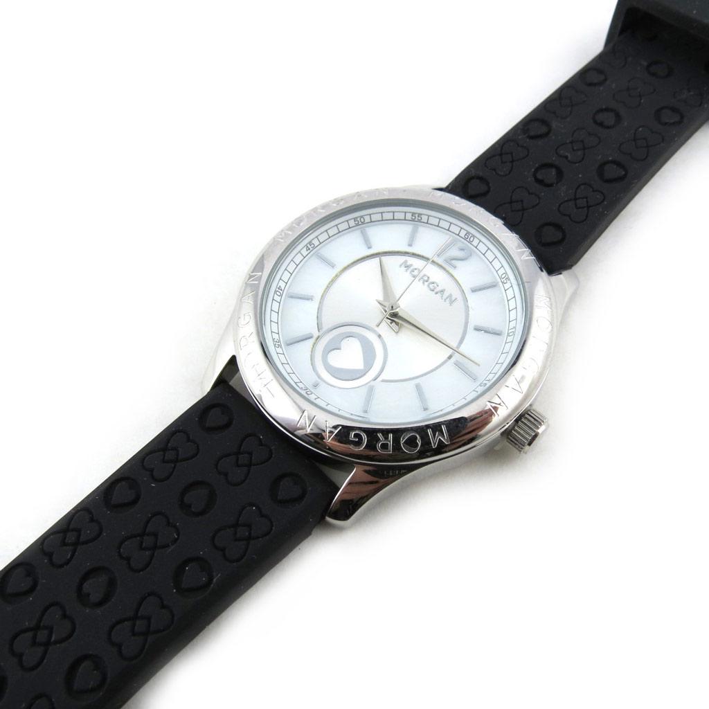 Morgan [N2412] - Montre créateur 'Morgan' argenté noir (Love)