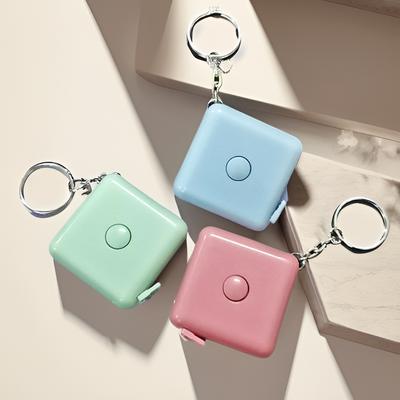 1 PC 29ft Nordic Style Square Keychain Automatic Telescopic Mini Measuring Tape, Clothing Measuring Tape, Body Measurement Measuring Tape