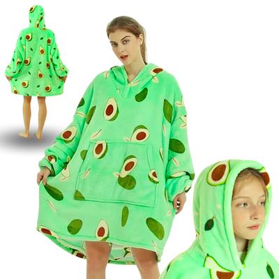 Avocado Blanket Sweatshirt Warm Thick Hooded Sweatshirt