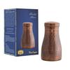 Pure Copper Bedroom Water Bottle with Inbuilt Glass, Hammered Antique Design - Drinkware & Storage Purpose, Volume 950 Ml