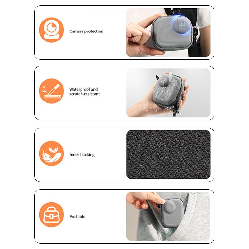 Portable Mini Storage Bag For Insta360 Go Ultra Sport Camera Protector Storage Case Pu Bag Accessories