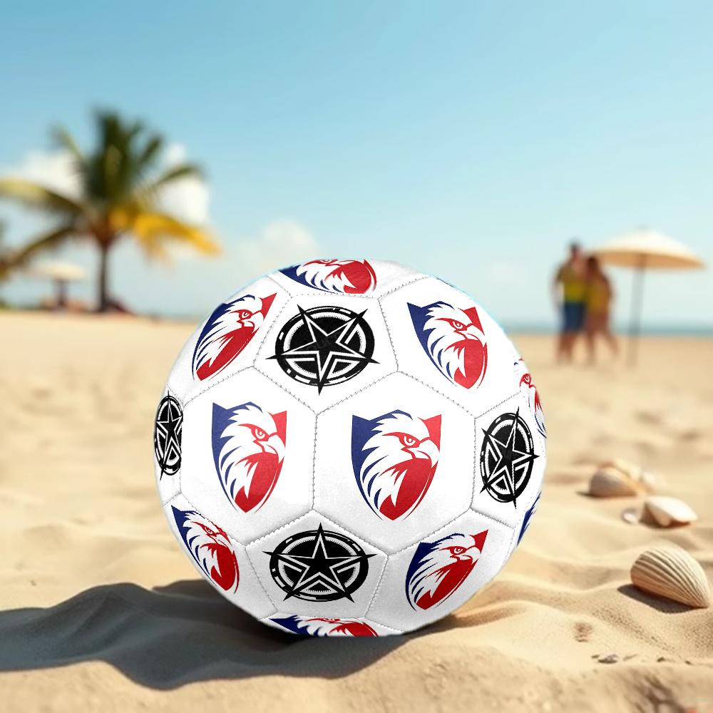 1PC Eagle Shield Emblem Star Compass Soccer Ball Size 5 Football Machine Sewn Indoor/Outdoor Universal Football S20