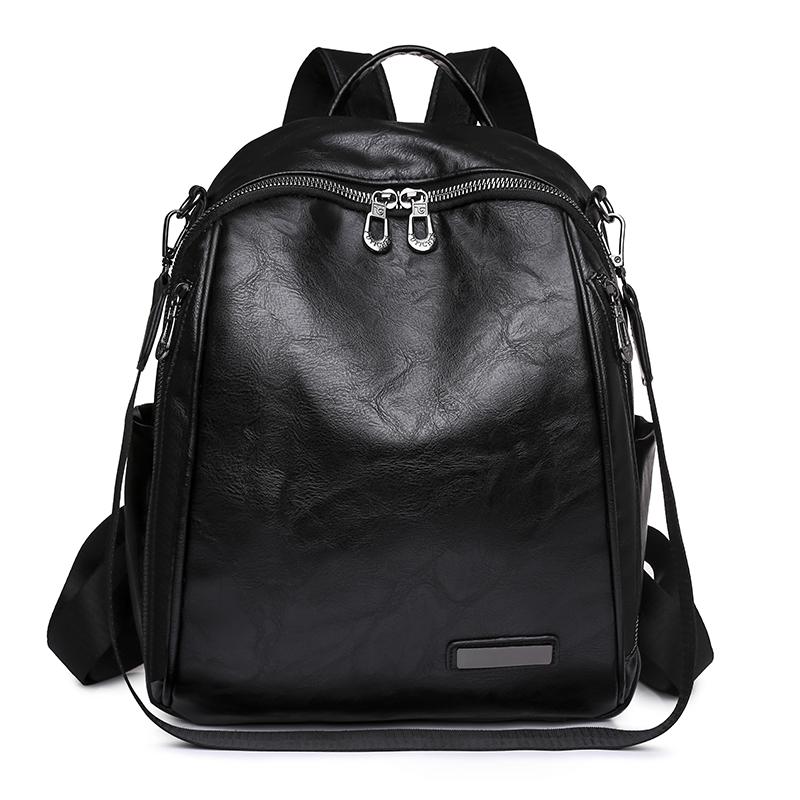 

Рюкзак большой емкости для путешествий, рюкзаки Mochila, женский рюкзак, женский кожаный рюкзак для девочек, женские школьные сумки Sac A Dos чёрный