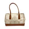 Used COACHHandbag white/Brown Canvas/leather Women