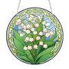 Acrylic Single-Side Diamond Art Hanging Pendant Pineapple Diamond Painting Home Decor Lily Of The Valley for Garden Window Decor