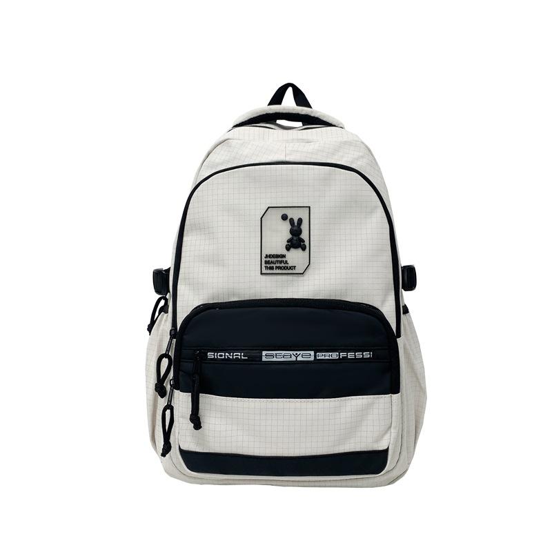 

School bag female college student trendy fashion wear-resistant large capacity middle school student high school backpack computer backpack male