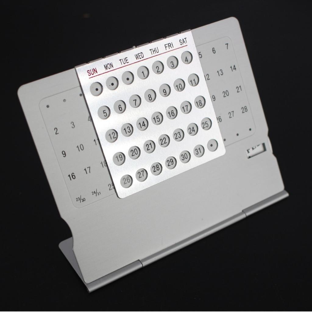 Aluminum Perpetual Calendar Desk Universal Calendar 2024 2025