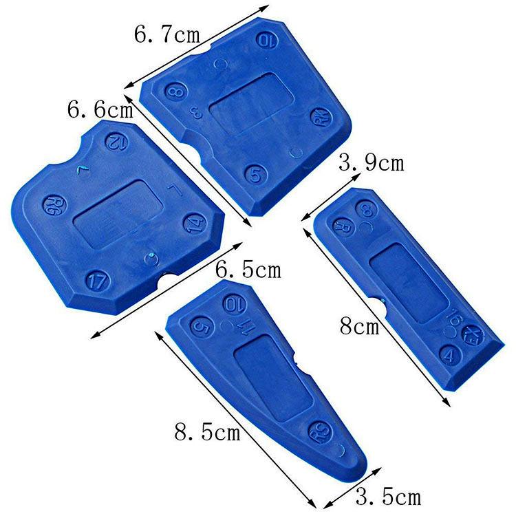 4-Piece Multi-Function Scraper Set: Includes Trimming, Seam, Inner & Outer Corner Beauty Tools.