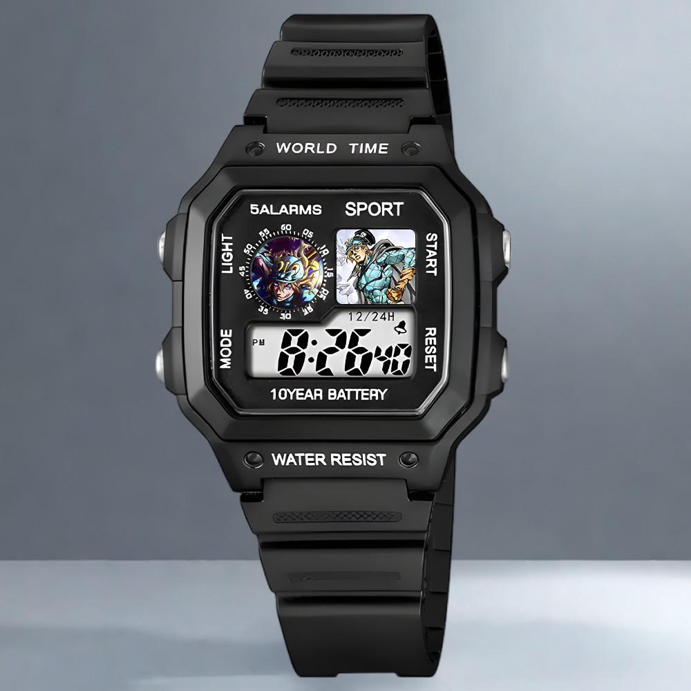 "JOJO's Bizarre Adventure Diego Electronic Watch Sports Digital Wristwatch for Junior High School Students with Alarm Clock Man