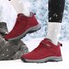 Women Snow Boots Waterproof  Warm Plush Lining Anti-Slip Sole Low Heel Ankle High Stylish Two-Tone Winter Essential Causal Shoes