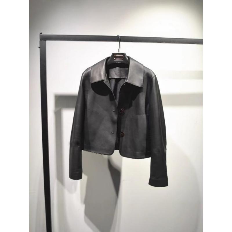 

Женская короткая куртка из искусственной кожи на осень и зиму, модная повседневная мотоциклетная куртка M чёрный