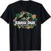 Jurassic Park Floral Tropical Fossil Logo Graphic T-Shirt T-Shirt