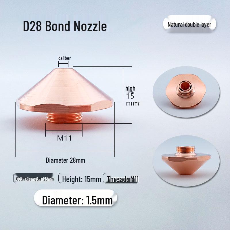 High-Speed Laser Cutting Nozzle for Sheet Metal - Purple Copper, Single/Double Layer