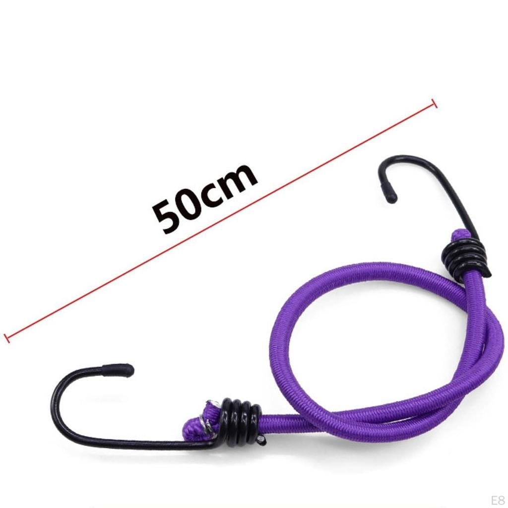 4 Pieces Mini Bungee Cord Small Strap Elastic Rope with Hooks for Trucks