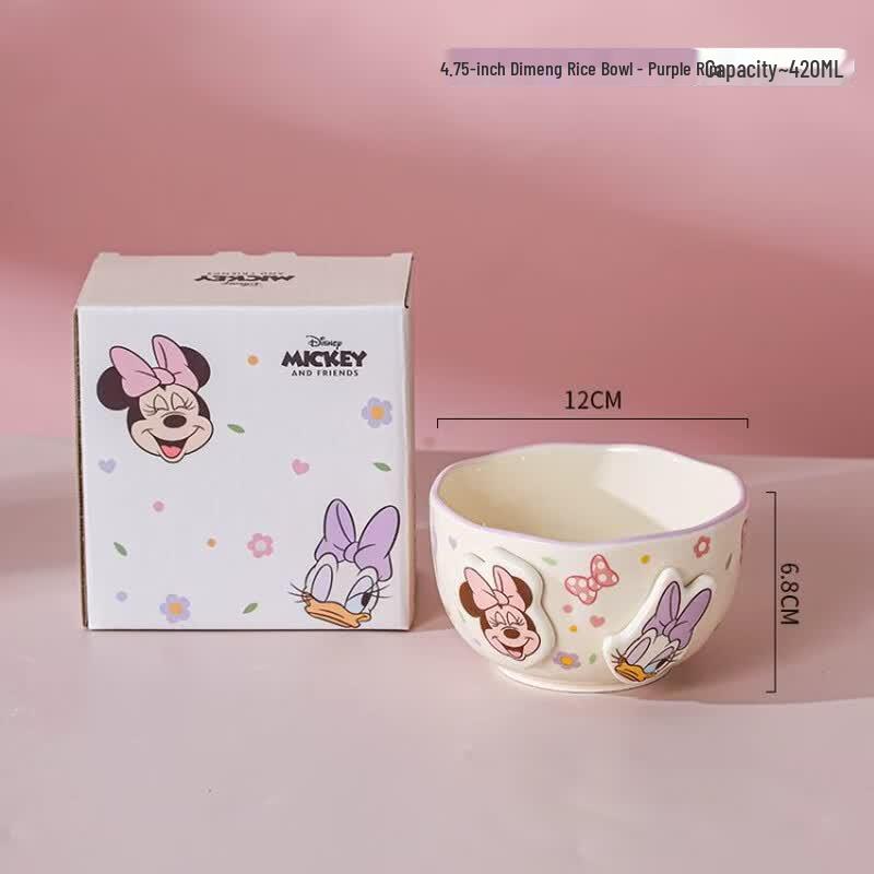 Disney Daisy & Minnie Purple Ceramic Kids Bowl Set