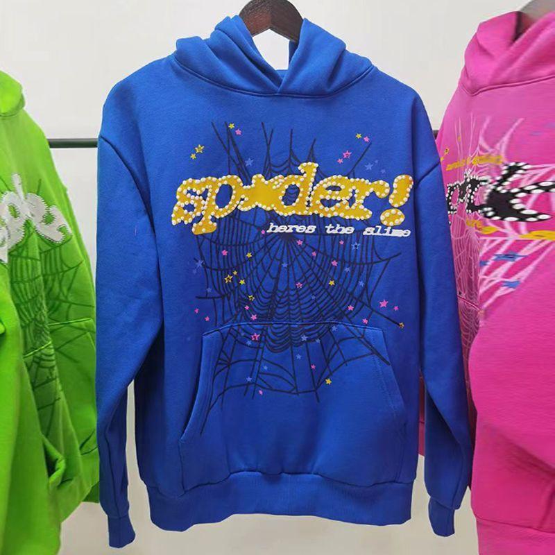 Premium Sp5der Hoodie Mens Oversized Streetwear Sweatshirt With 3D Pouch Pocket Winter Casual Long Sleeve