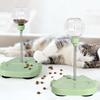 Cat Food Toy Interactive Slow Feeder Toy Cat Treat Ball With Teaser Wand For Kittens Pets Boredom Play Hunting Entertainment