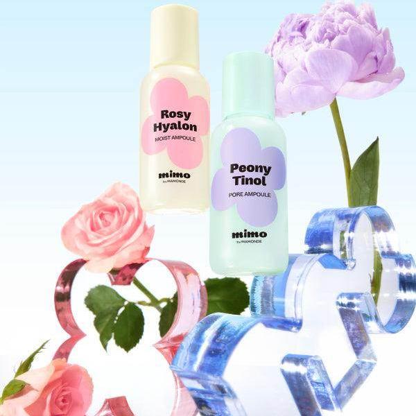 Mimo by Mamonde - Rosy Hyalon Moist Ampoule/ Peony Tinol Pore Ampoule 50ml / Moisturizing, Korean Cosmetics, Kbeauty