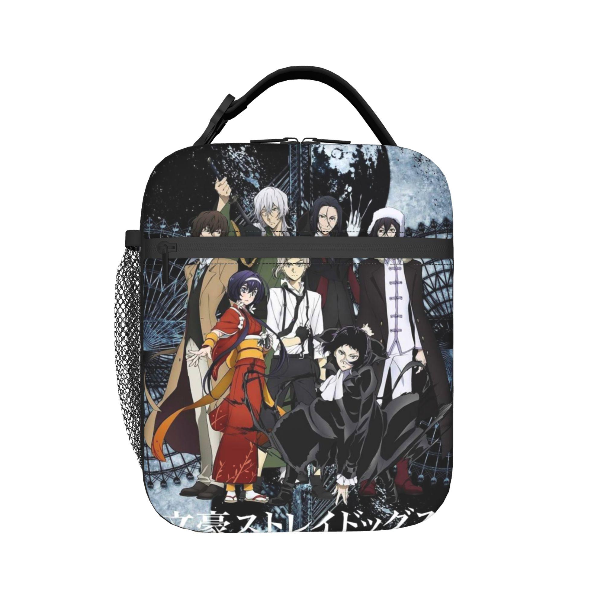 Bungos Manga Strays Dogs Accessories Insulated Lunch Bag For Travel Storage Food Boxes Portable Cooler Thermal Bento Box One Size
