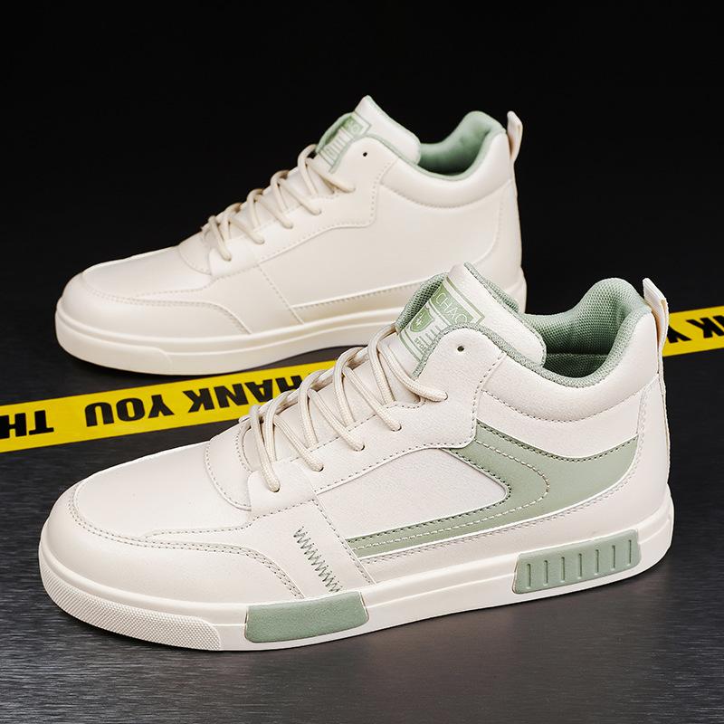 Large size 22 autumn new leather surface youth sports high top board shoes casual shoes