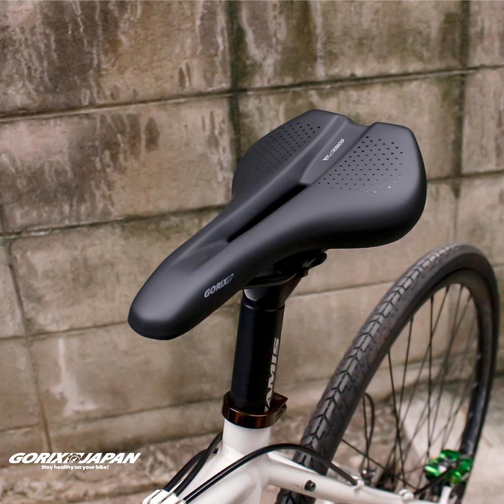 GORIX Bicycle Saddle - Waterproof, Soft Cushioned, Sports Saddle for Road Bikes, Road Bikes, Shock Absorption, Stylish Replacement Saddle for Cross Bi