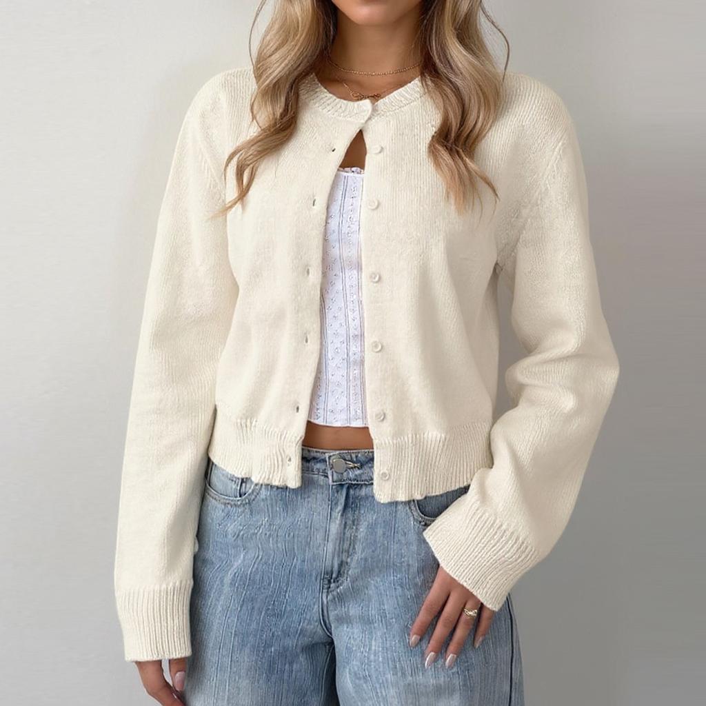 Women's Cardigan Sweaters Lightweight R-Neck Long Sleeve Outfits Fall Fashion 2025 Clothing