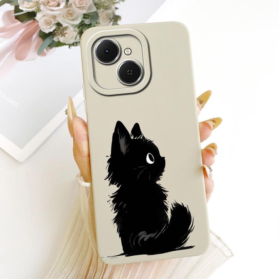 For Tecno Spark 40C Case KM4k Fashion Painted Liquid Silicone Soft TPU Shockproof Cover For Tecno Spark40C Pop 10 Pro Phone Case