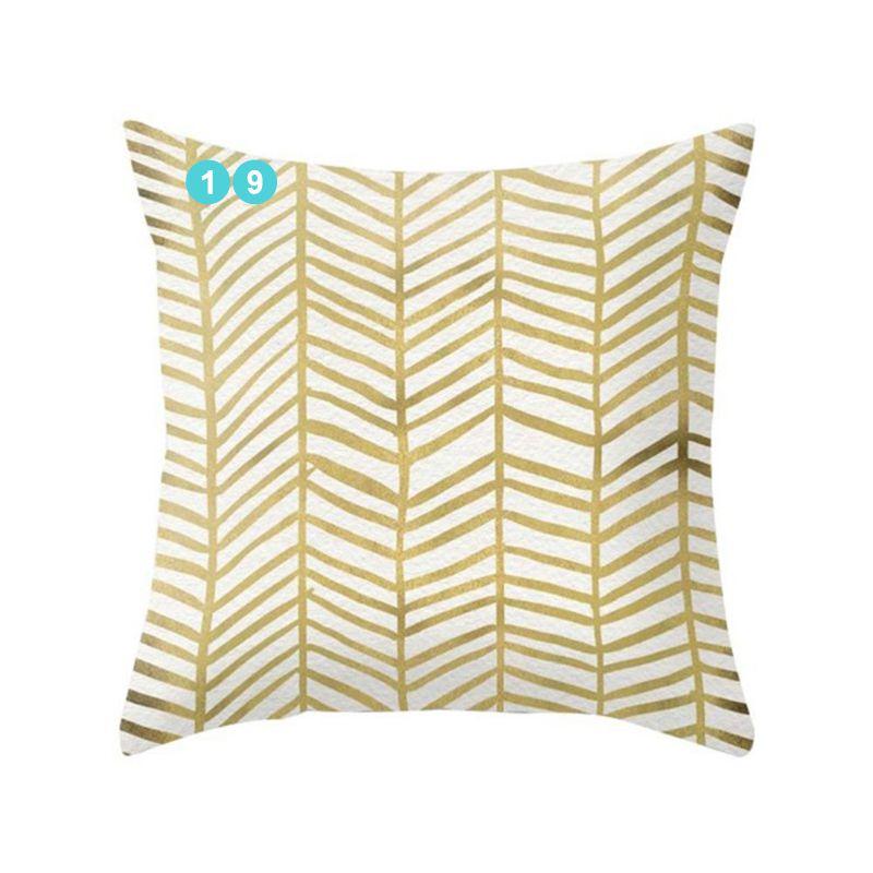 Luxurious Gold Pattern Jeanette Cloth Cushion Cover For Stylish Home Decor