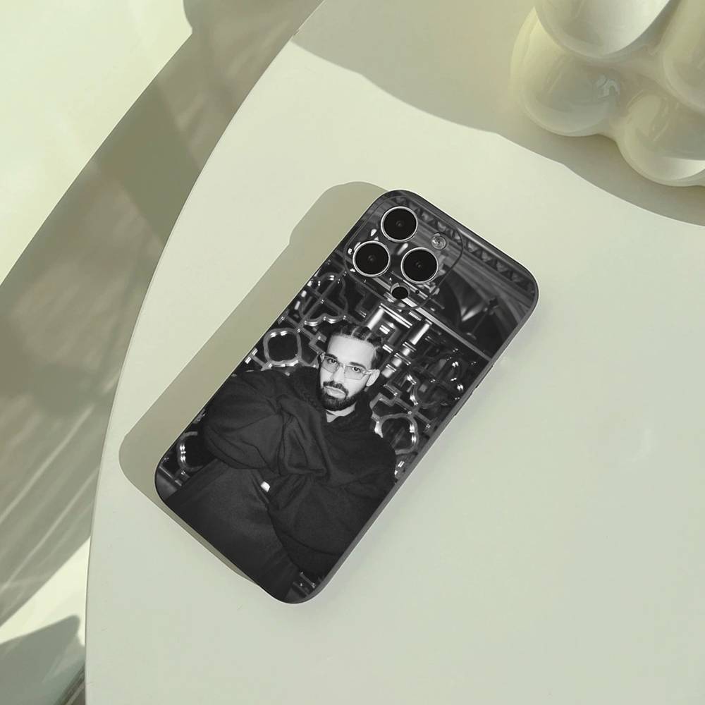 

Чехол для телефона рэпера Дрейка для iPhone 17,16,15,14,13,12,11 Pro Max,16/15/14Plus,XS Мягкий черный чехол iPhone16promax