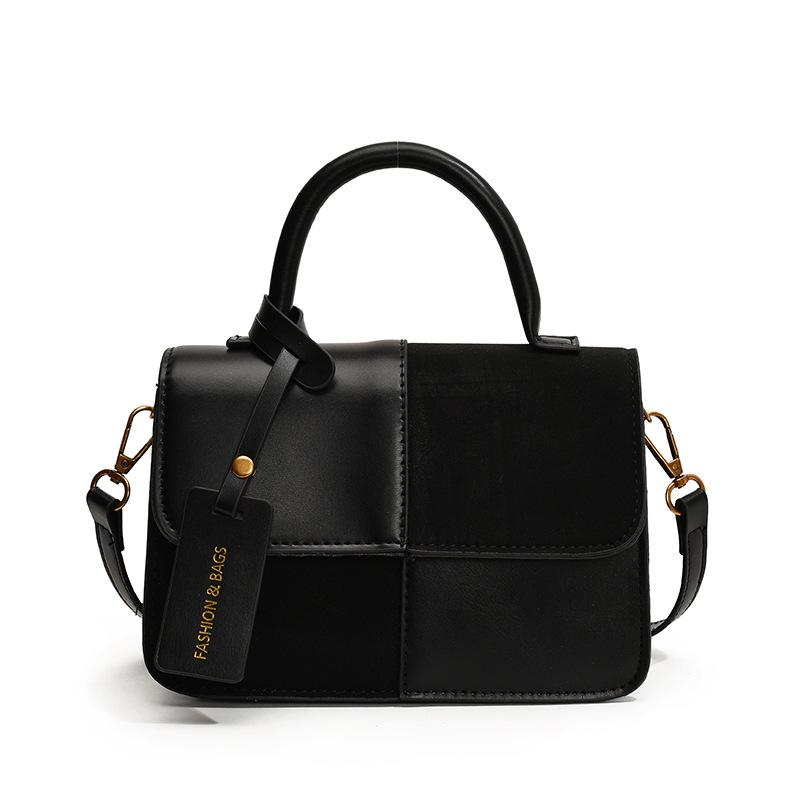 Premium Splicing Hand-Held Compact Square Bag Women'S Simple And Versatile Shoulder Bag Fashionable And Stylish Crossbody Bag X