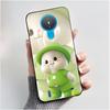 For Nokia 1.4 TA-1322 Trendy Black Phone Case For Nokia 6.2/Nokia 7.2 Lucky Koi Anti-Scratch Soft Shockproof Back Shell Cover