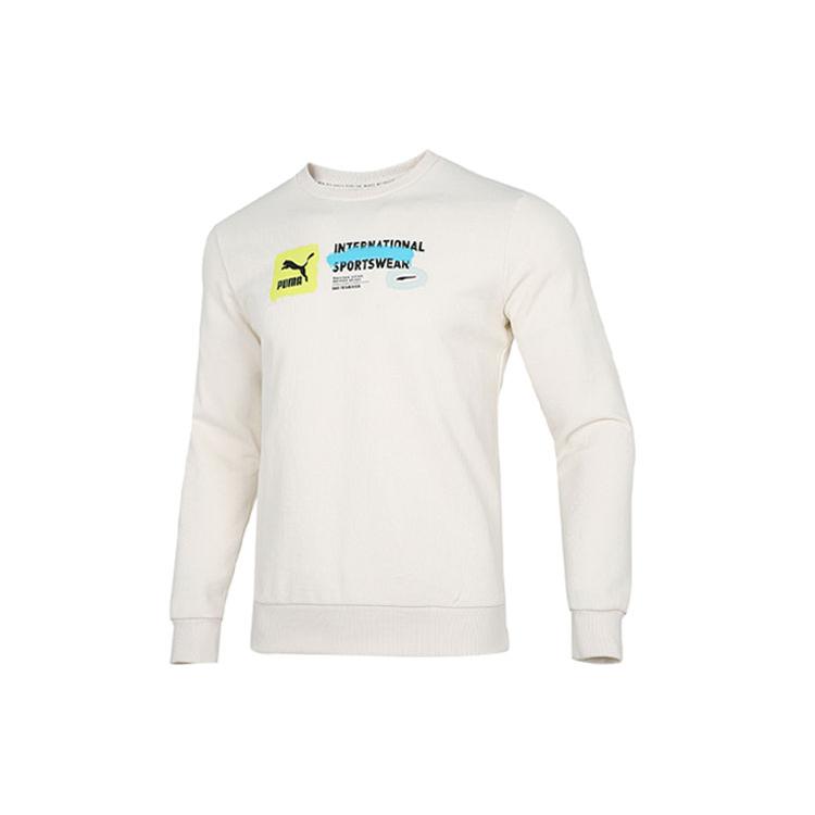 Puma Sweatshirts Men's White Crew Neck Moderate Regular 536304-65