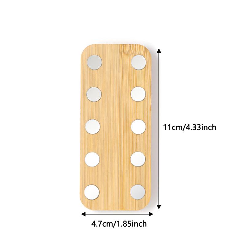 

2026 NEW Magnetic Nail Practice Stand 10 Grids, Double Row Wooden Display Set for Nail Tips, Manicure Training Tool with Holder