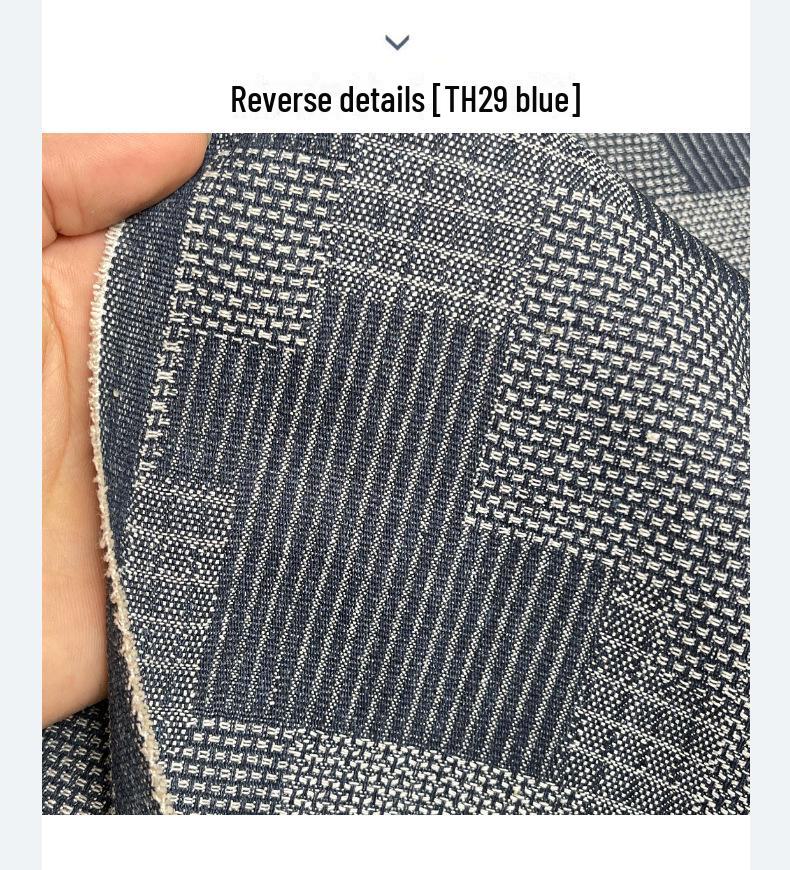 Spot Jacquard Non-Elastic Denim Jacket and Pants with Irregular Texture