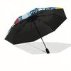Spider-Man,Birthday,Web Theme Automatic Compact Folding Cute Umbrella - Portable and Durable, 8-Bone Iron Umbrella for All Weather0707059