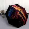 1pc Flaming Skull Holding Sword Umbrella with Plastic Handle,Suitable for All Seasons Home Travel Outdoor UmbrellaDD397