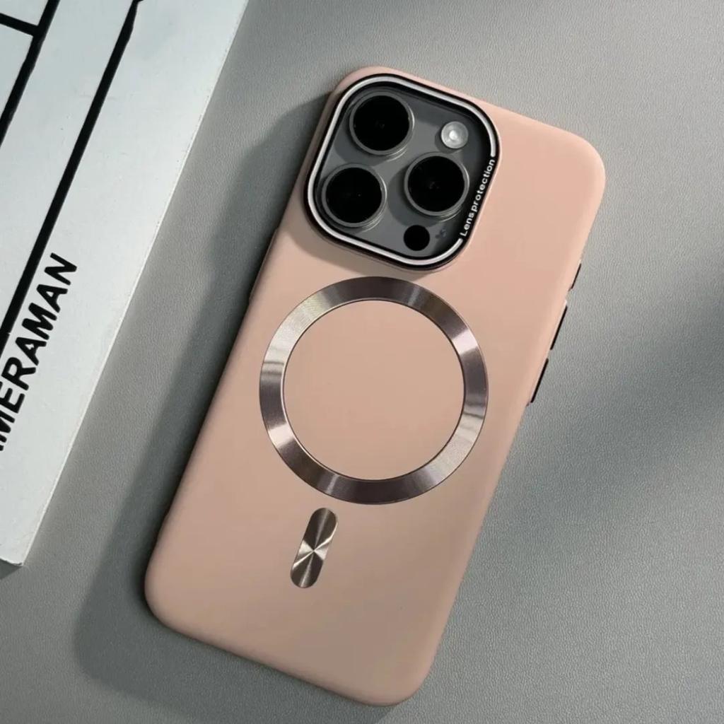 Applicable To IPhone17 Solid Color Matte Skin Feeling CD Magnetic Texture Mobile Phone Case Apple 16 Premium Sense Protective Case 15