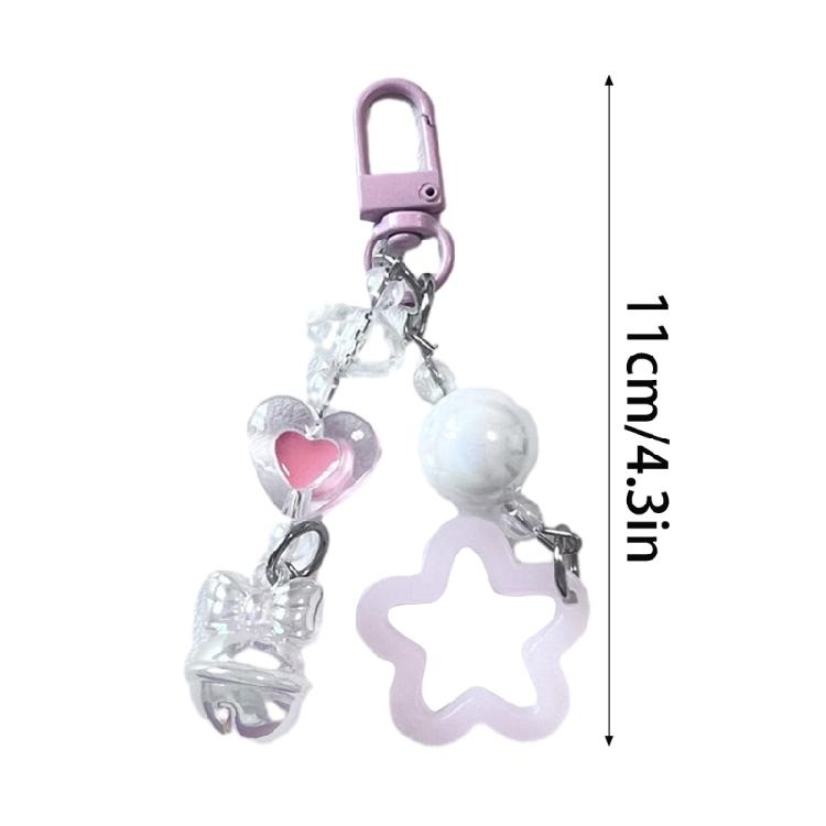 Stylish Key Holder Acrylic Keychain Pendant Lovely Keyrings Durable Key Holder