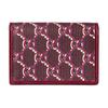 Gucci Iconic Pattern Snap Closure Canvas And Leather Trim Card Holder Wallet Women Wallets Red 795044-FADM0-6242