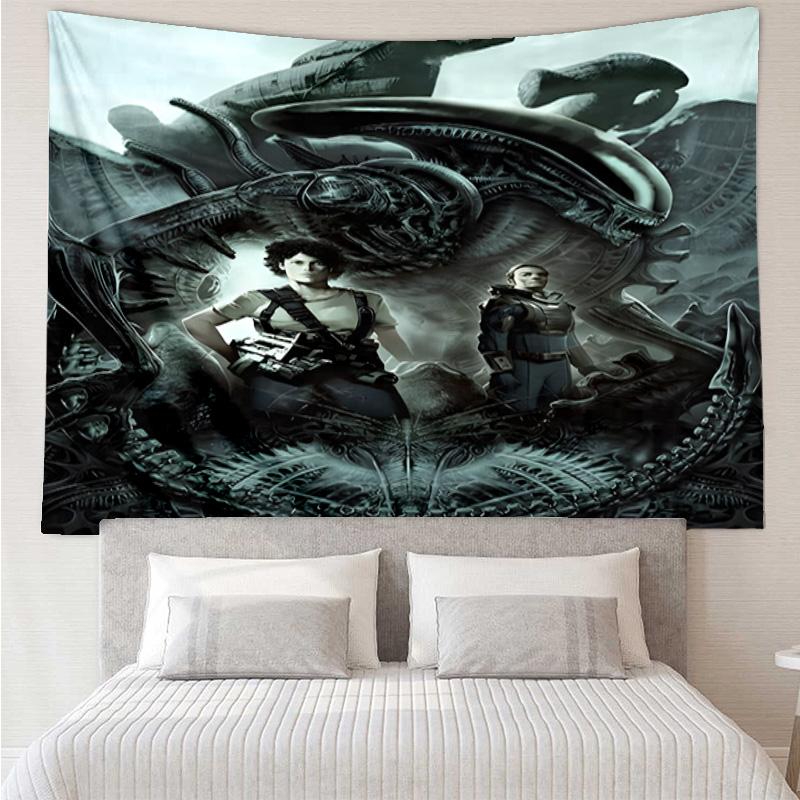 1PC Alien Horror Artwork K-pop Music Group Tapestry Accessories for Bedroom,Livingroom, Dormitory Room Wall Decor Fan Birthday Gifts