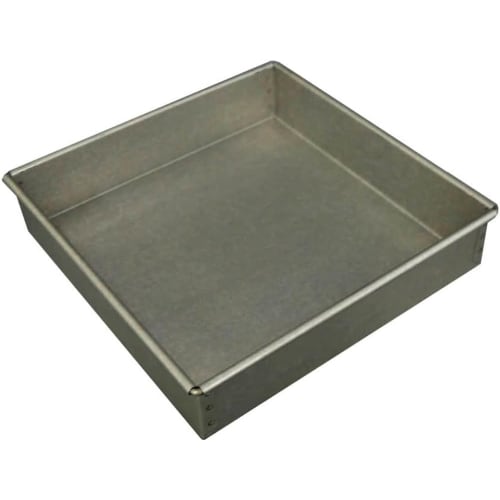 Tiger Crown Cake Pan, Silver, 200 x 200 x 45mm, Ulster Marche Square Baking Pan, 200mm, Steel, Aluminum Plated, 2364