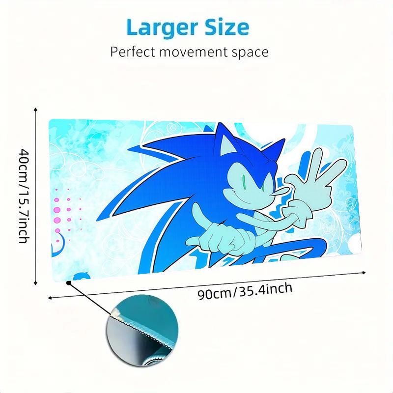 Sonic Vibes Print  Cushion Non-slip Laptop Tablet Big Mousepad XXL Mat Mini PC Playmat With Lock Edge